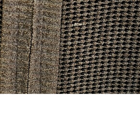 West Louis Full Zip Fleece Lined Mock Neck Sweater Herringbone Mens M - Picture 8 of 8